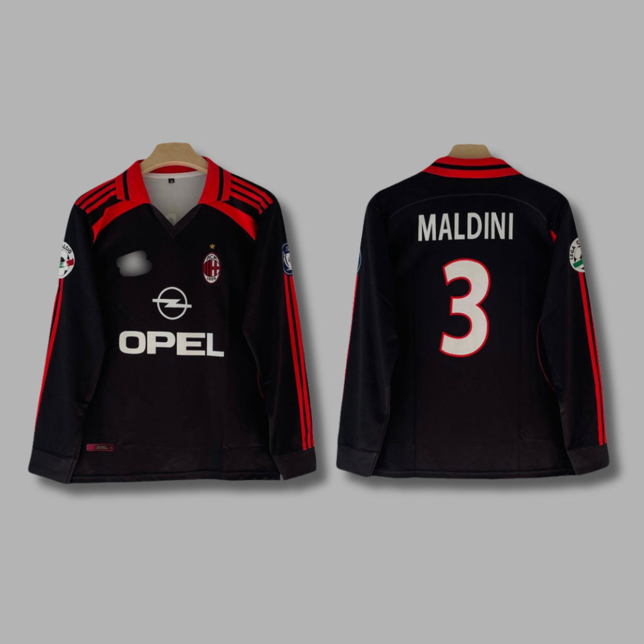 Ac Milan 2005/06 Third kit Maldini FullSleeve Collar Embroidery P1417 | Jersey Kada