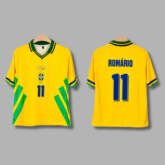 Brazil 1994 Edition Romario Five Sleeve Collar Sublimation- P2118 | Jersey Kada