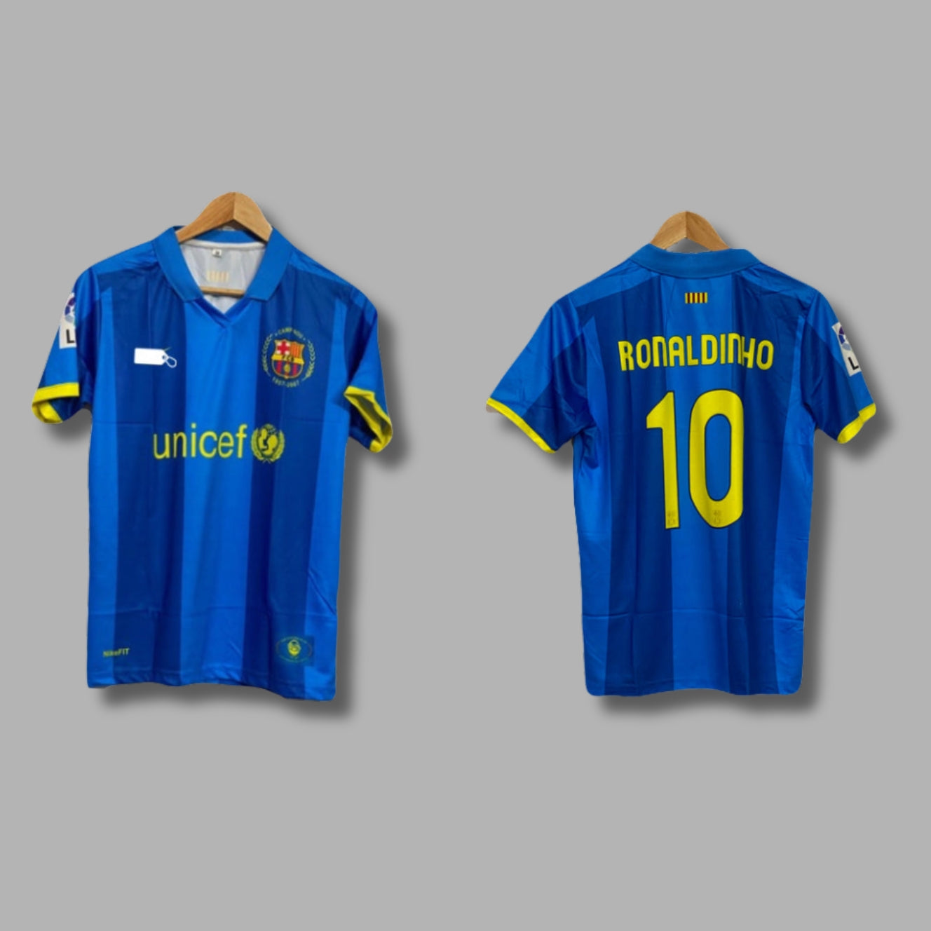 Barcelona 2007/08 Away Ronaldinho Half Sleeve Collar Sublimation | Jersey Kada