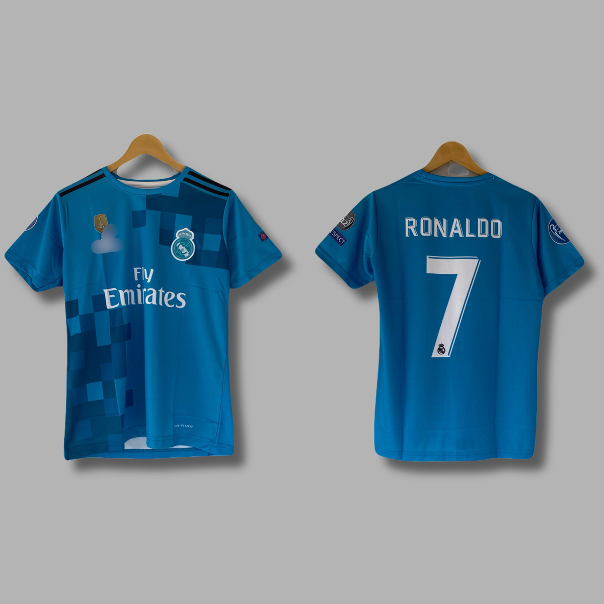 Ronaldo Real Madrid 2017-18 Away Half Sleeve Embroidery Jersey - P2709 | Jersey Kada