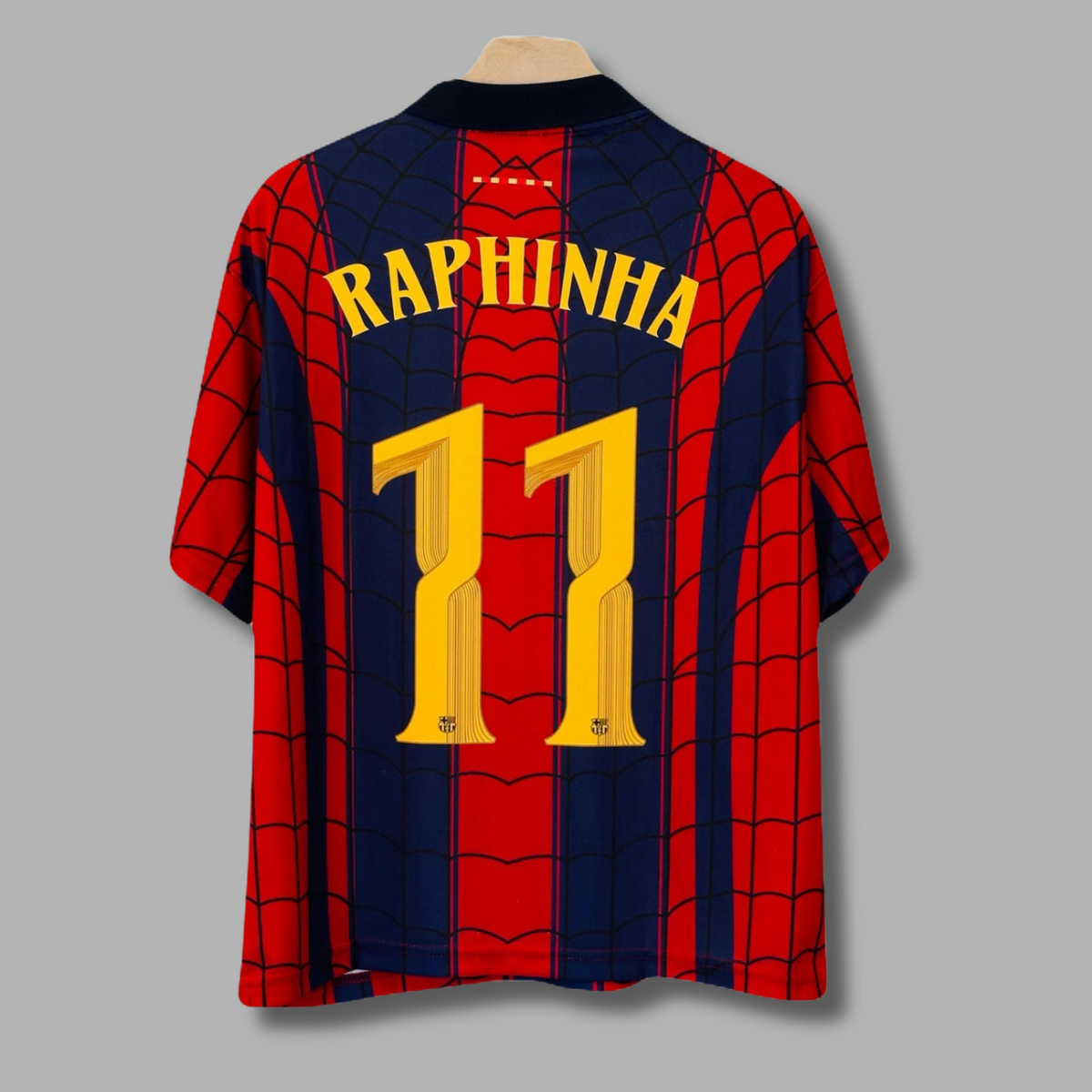 Raphina Barcelona 2026-27 Spider Edition  Five sleeve Collar Sublimation jersey - P2639 | Jersey Kada