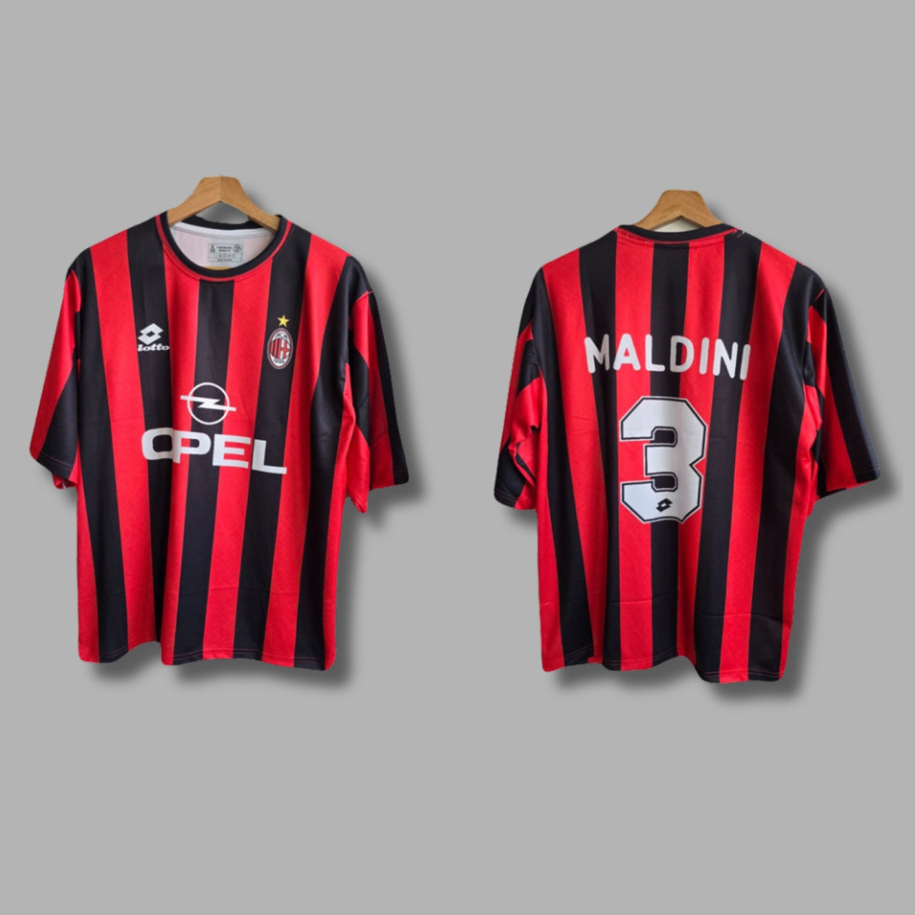 AC Milan 1997-98 Home Maldini Five sleeve Sublimation -P253 | Jersey Kada