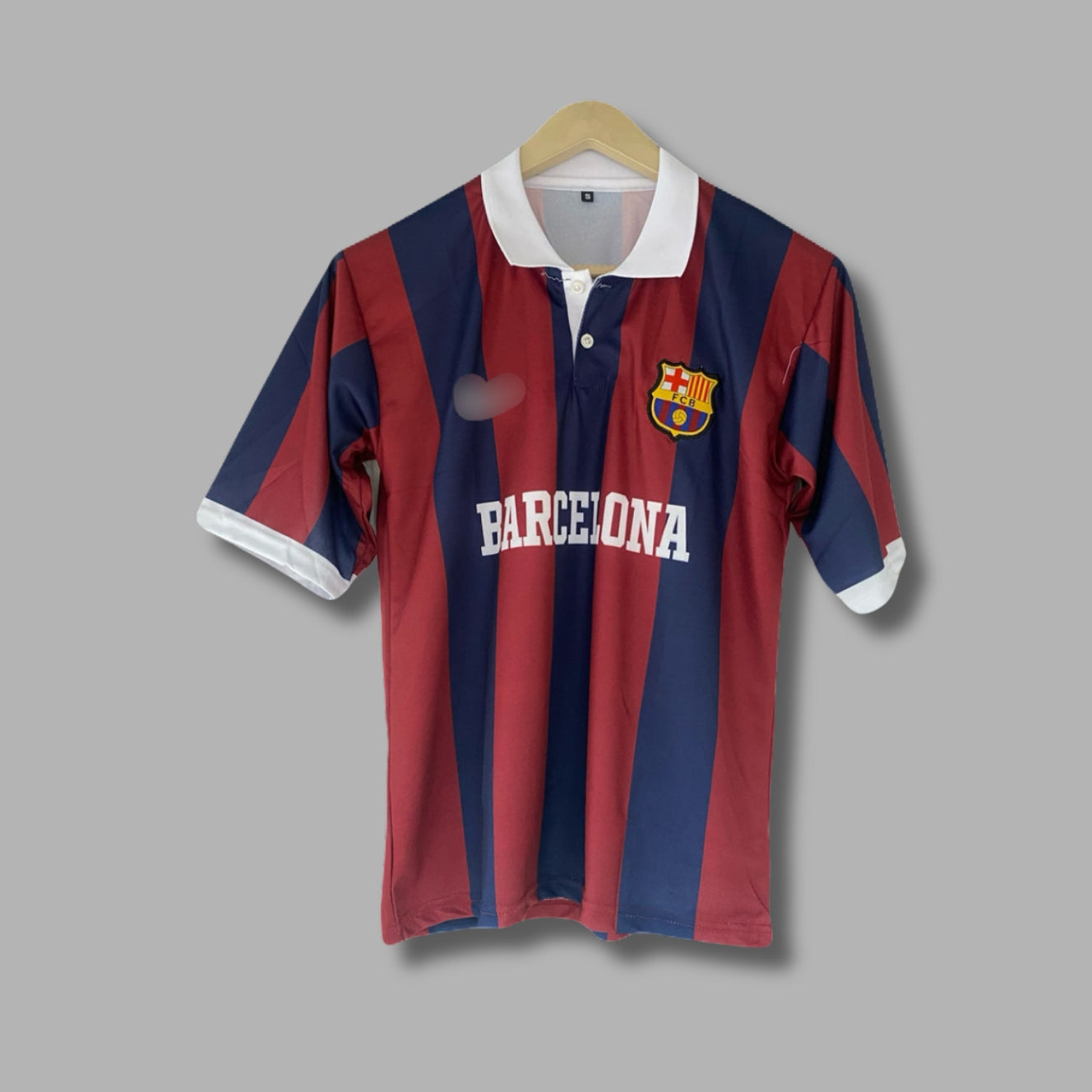 Barcelona Messi Five Sleeve Collar Embroidery | Jersey Kada