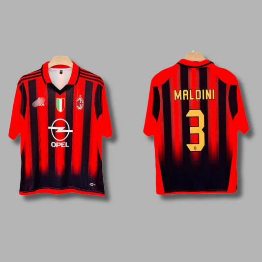 Ac Milan 2006 Home Maldini Five Sleeve Collar Sublimation P1866| Jersey Kada