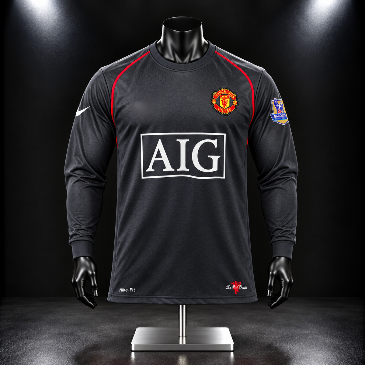 Ronaldo Manchester united black  full sleeve Embroidery P134 - Jersey Kada