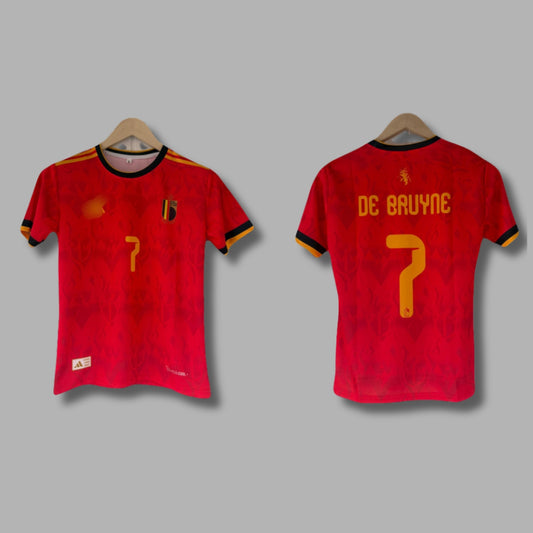 Belgium 2026 World Cup Home De Bruyne Half Sleeve Sublimation | Jersey Kada