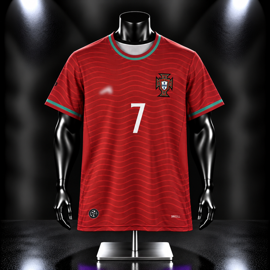 Portugal 2026 World Cup 2026 Home Kit Ronaldo Half Sleeve -   P1501 Jersey Kada