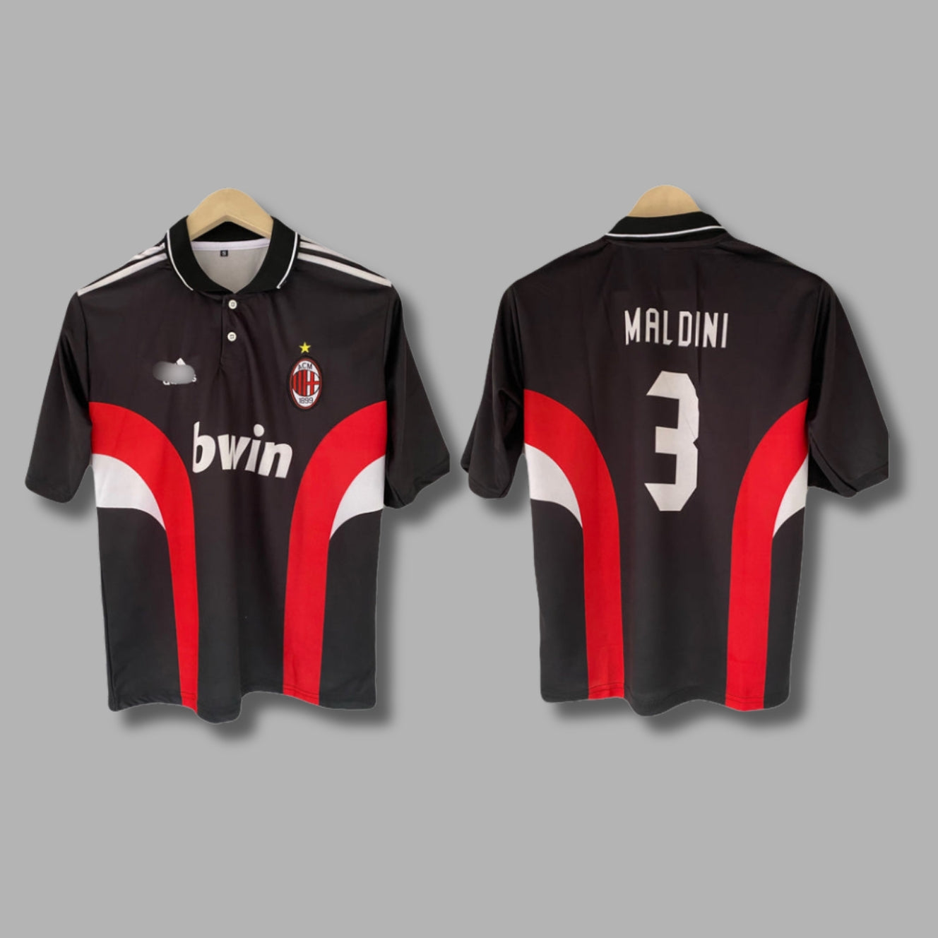Ac Milan Maldini Special Edition Five Sleeve Collar Embroidery - P2064 | Jersey Kada