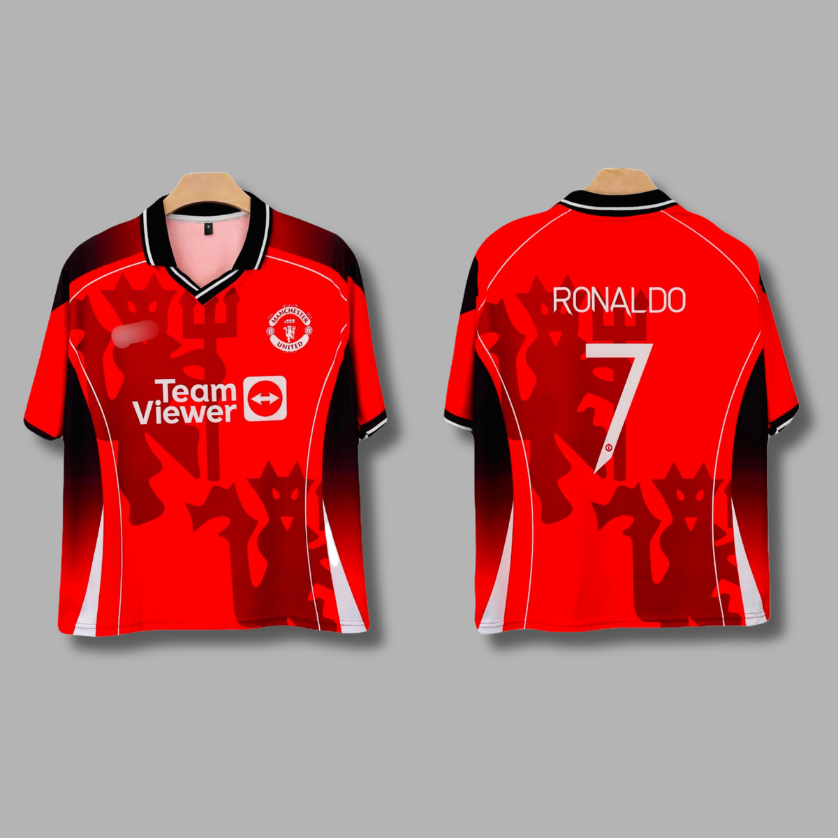 Ronaldo Manchester united Home Five Sleeve collar Sublimation Jersey - P2644 | Jersey Kada