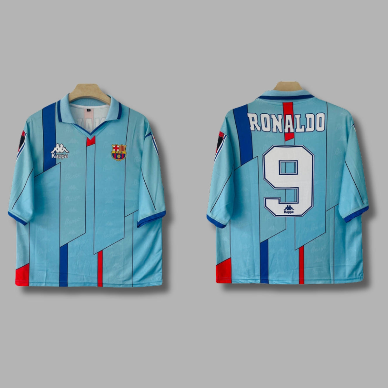 Barcelona Ronaldo Nazario Away 1998 Five sleeve Collar Sublimation P1768| Jersey Kada