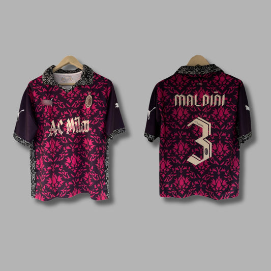 Ac Milan 2025-26 Maldini Edition Fivesleeve Collar Embroidery  P1474 | Jersey Kada