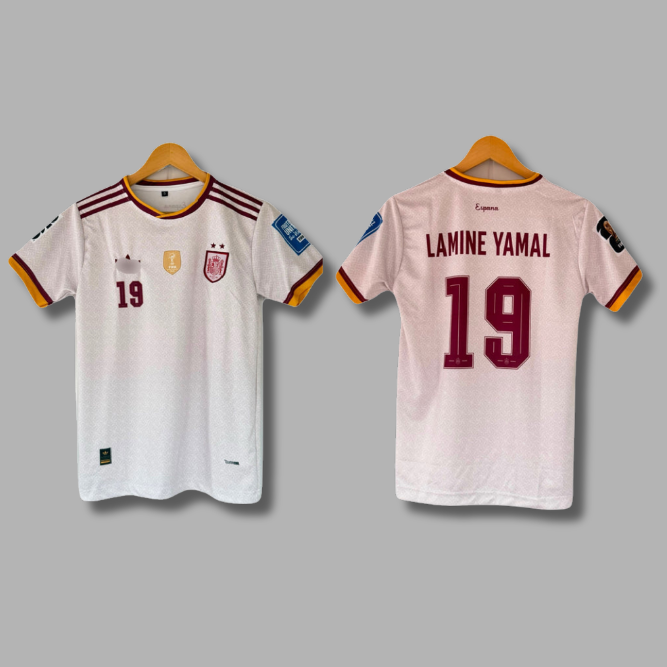 Lamine Yamal 2 Star Spain 2026 WorldCup Away Half Sleeve Embroidery -P2431 | Jersey Kada