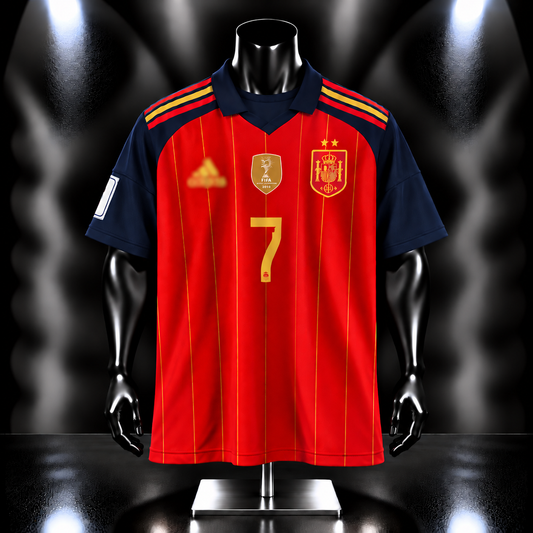 Ferran Spain 2 Star Five Sleeve Collar Sublimation- P2366 | Jersey Kada