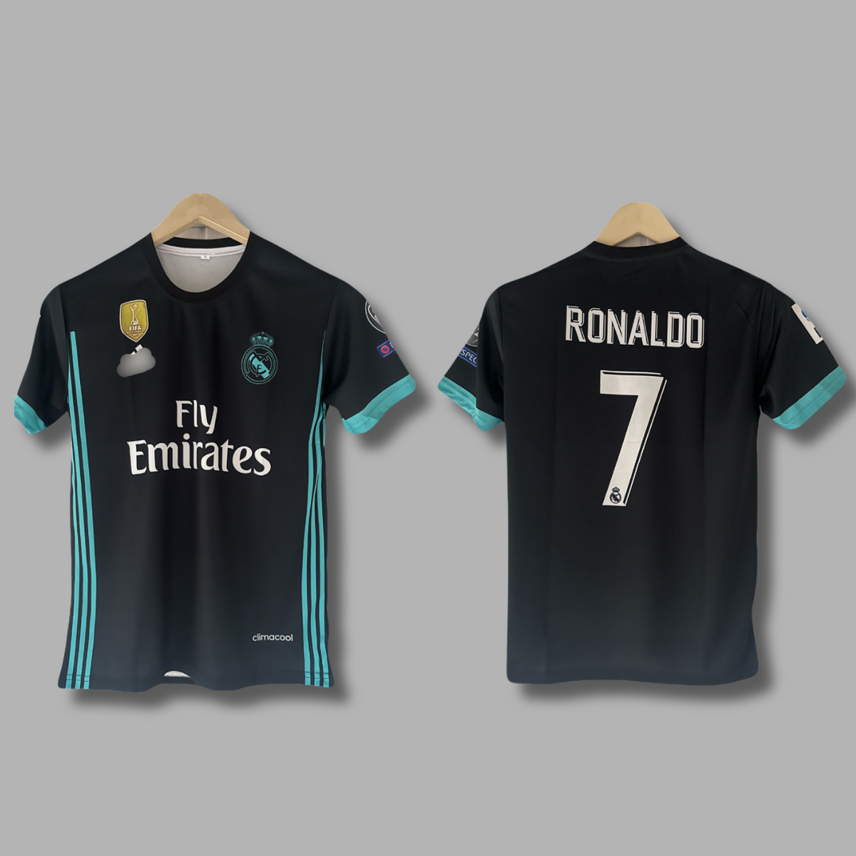 Ronaldo Real madrid 2017-18 Away Half Sleeve Jersey- P2018 | Jersey Kada