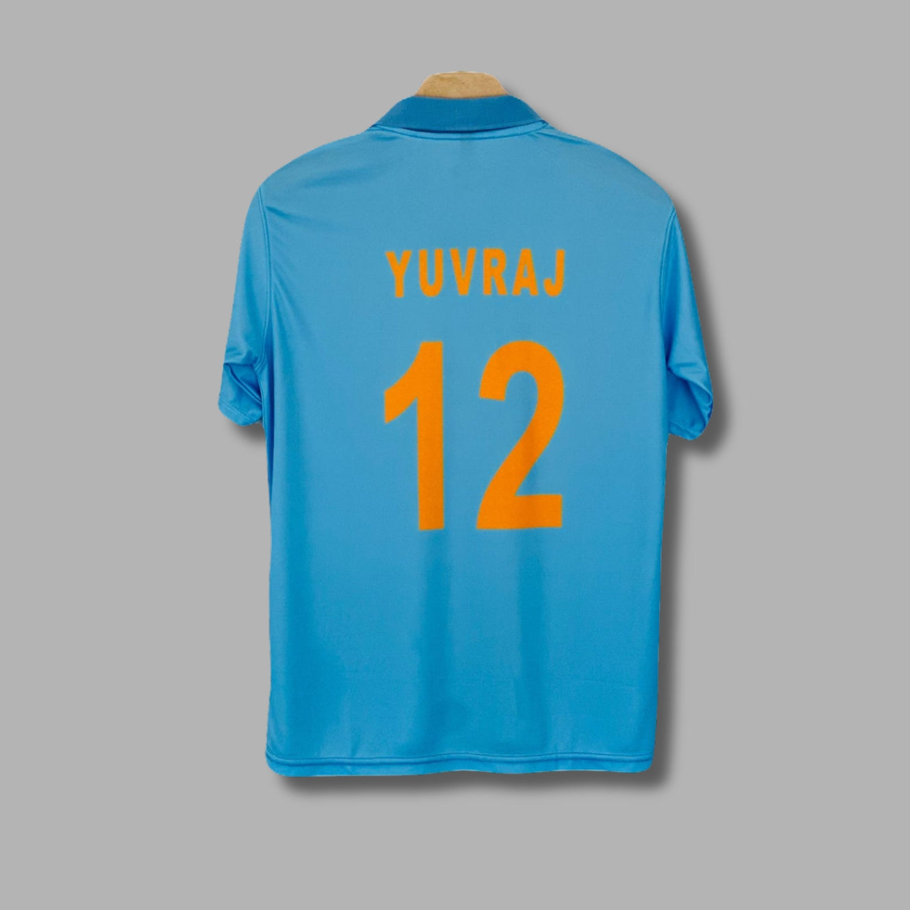 Indian Cricket 2007 Yuvraj Home jersey Half Sleeve Collar Sublimation | Jersey Kada