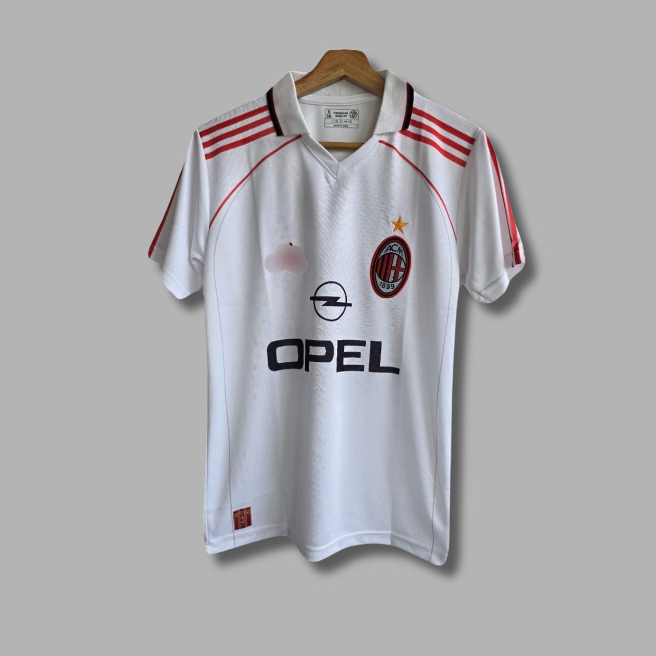 Ac Milan 1998/99 Maldini Half Sleeve Collar  Embroidery | Jersey Kada