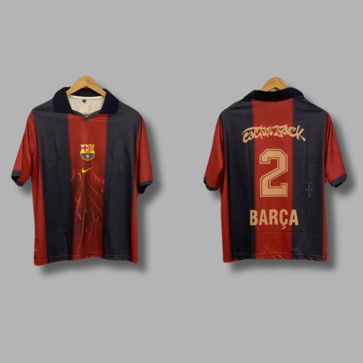 Barcelona x Travis Scott Special Edition Five Sleeve Collar Sublimation -P203 | Jersey Kada