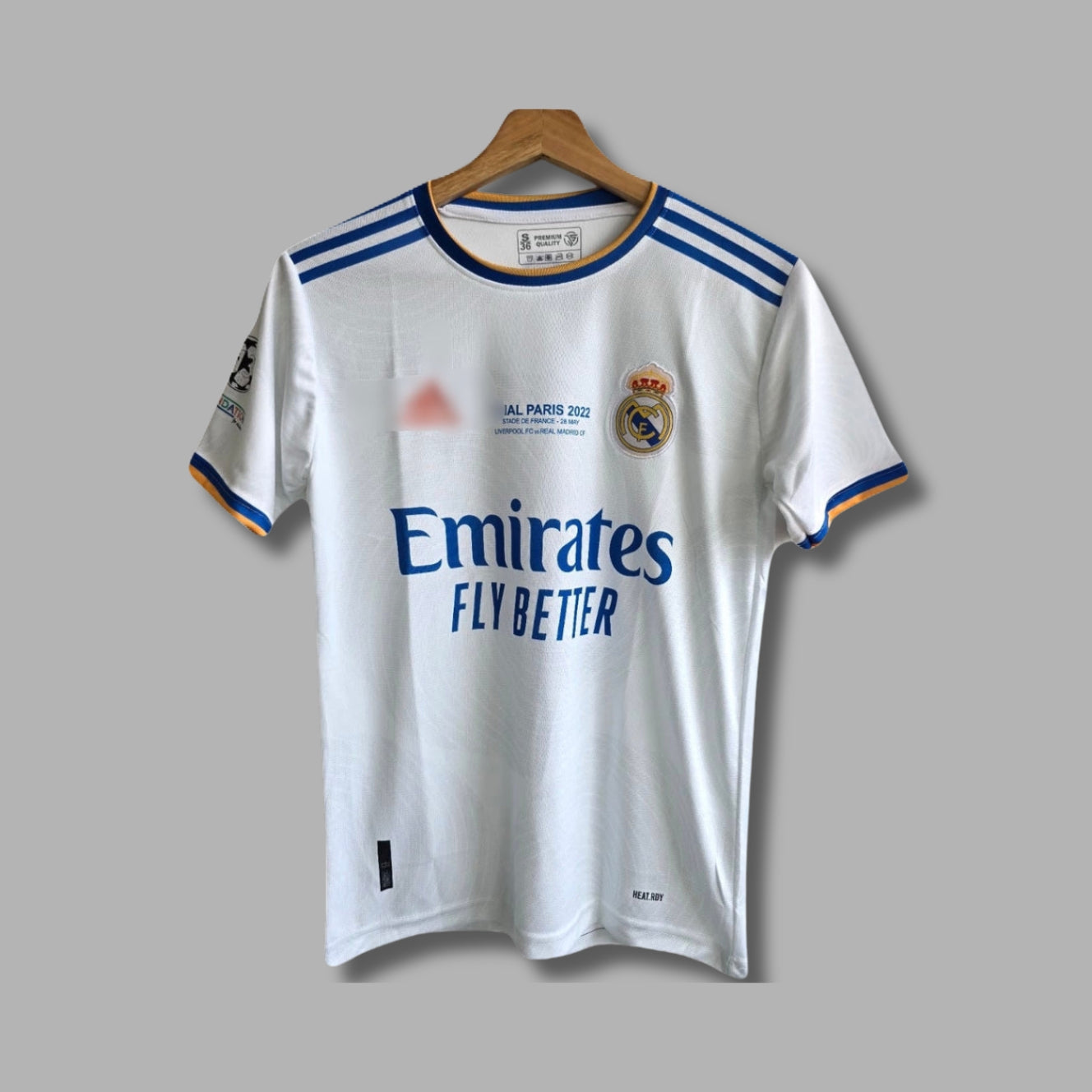 Realmadrid 2022 Final jersey Benzema Half Sleeve Embroidery -P285 | Jersey Kada