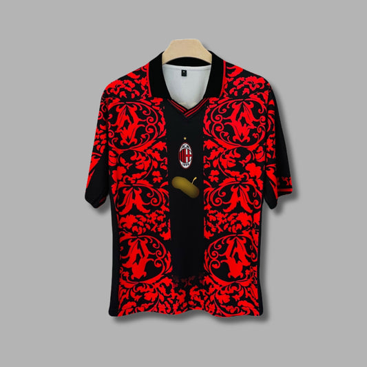 AC Milan fourth jersey"Billie Jean Rosso" Edition Nesta Five Sleeve Collar Sublimation | Jersey Kada