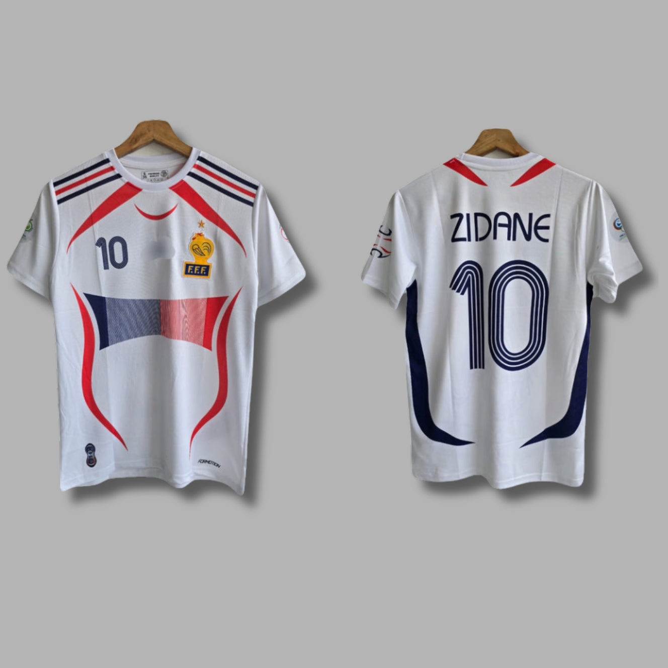 France 2006  Away Kit Zidane Half sleeve Embroidery P2000 | Jersey Kada