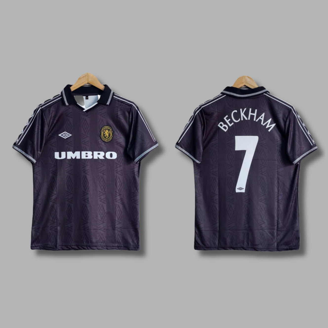 Man United 1997-99 Beckham Edition Half Sleeve Collar Embroidery | Jersey Kada