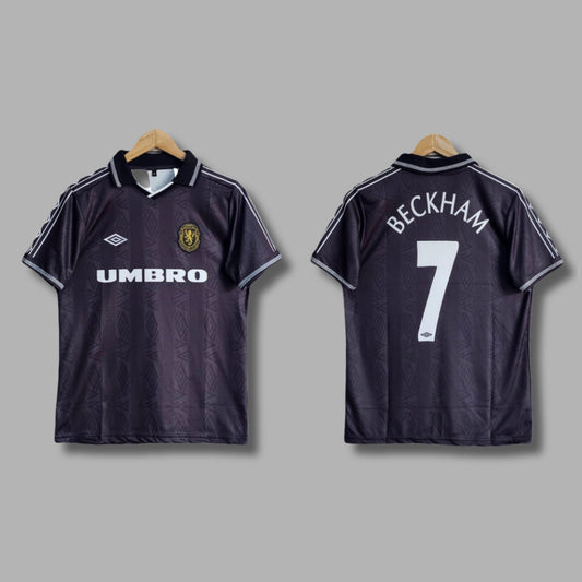 Man United 1997-99 Beckham Edition Half Sleeve Collar Embroidery | Jersey Kada