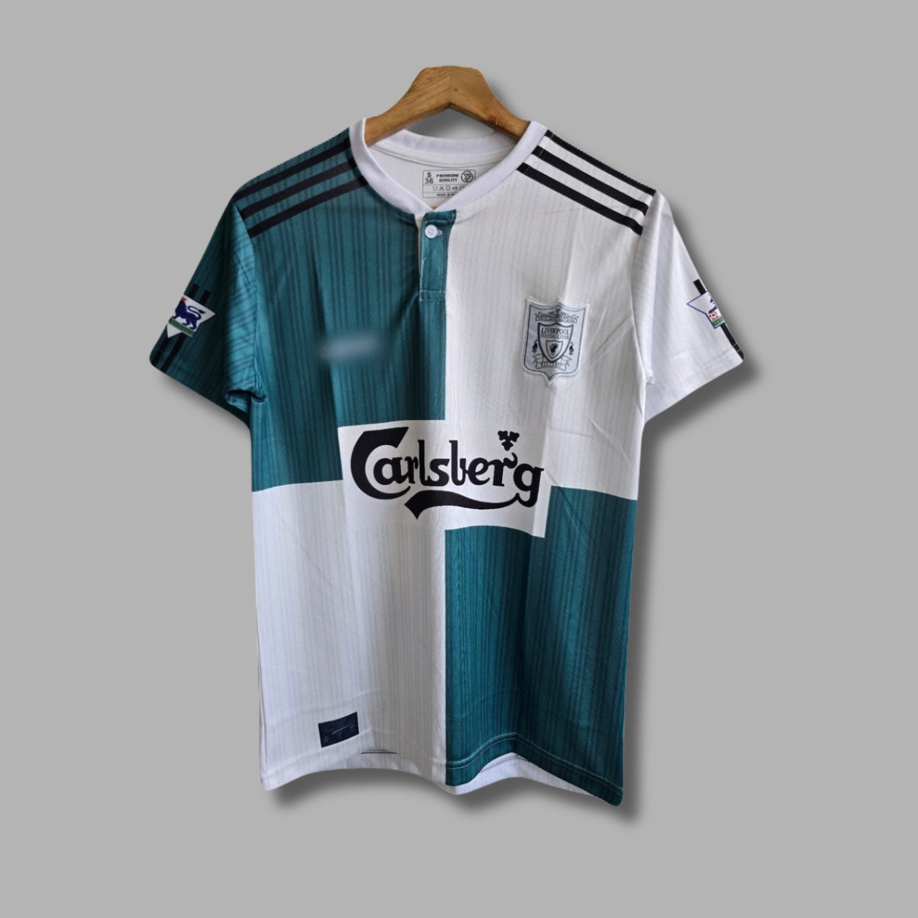 Liverpool 1995/96 Away jersey Half Sleeve Chinese Collar Embroidery - P795 | Jersey Kada