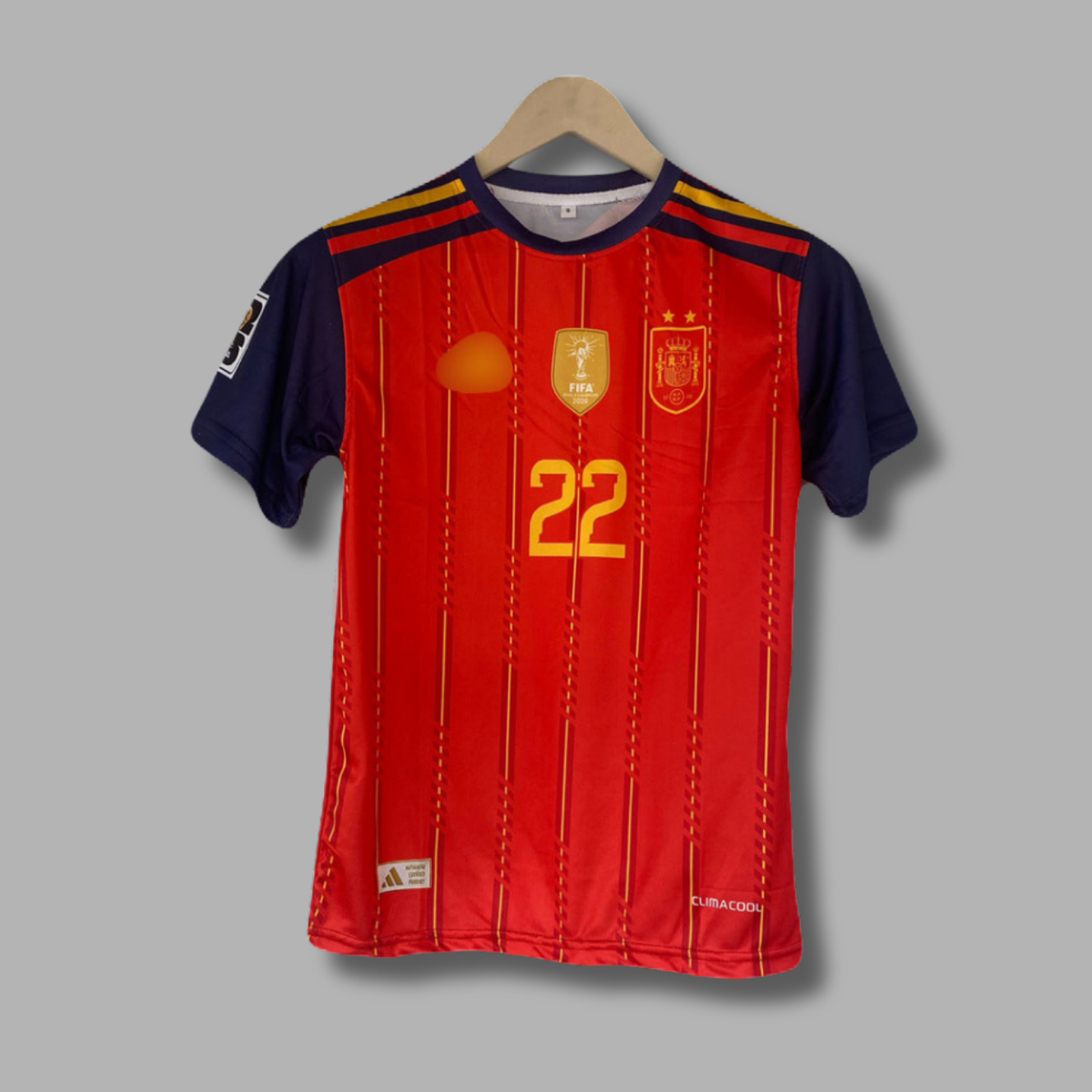 Cubarsi 2 Star Spain WorldCup Home Half Sleeve Sublimation - P2232 | Jersey Kada