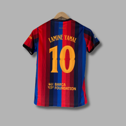 Yamal Barcelona new season home kit Half sleeve embroidery jersey - P2246 - JERSEY KADA