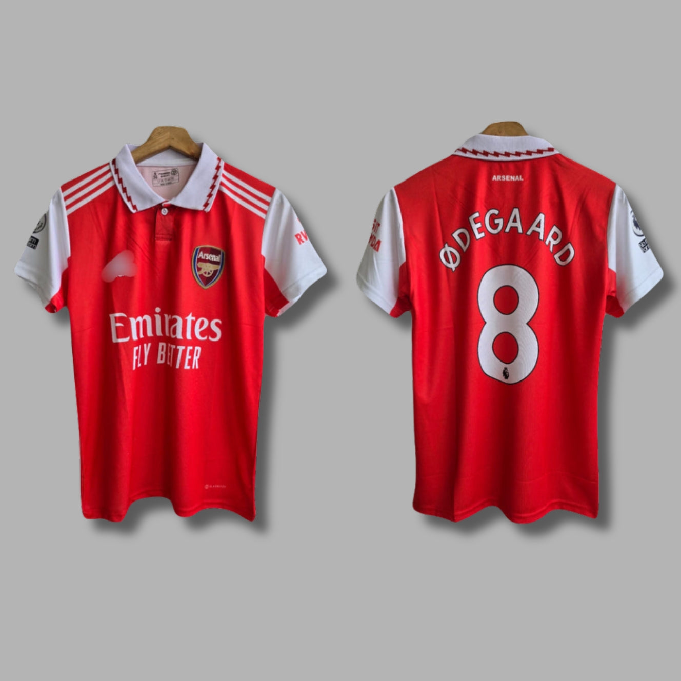 Arsenal Odegard 2025/26 Half Sleeve Collar Embroidery P1502 | Jersey Kada