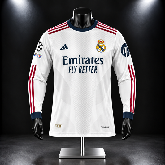 Real Madrid 2026/27 Home Plain Back Full Sleeve Embroidery -P2291 | Jersey Kada
