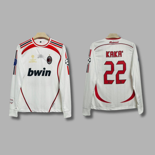 Ac Milan Ucl Final Edition 2006-07 Away Kit Kaka Full Sleeve Embroidery P1487| Jersey Kada