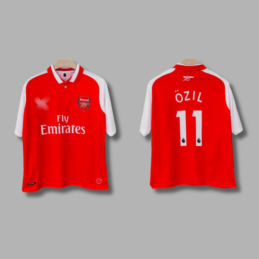Arsenal 2017-18 Home Kit Ozil Collar Five Sleeve Sublimation  | Jersey Kada