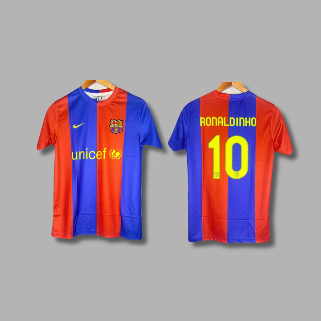 Barcelona 2006-07 Home Kit Ronaldinho Half Sleeve Embroidery-P1237 | Jersey Kada