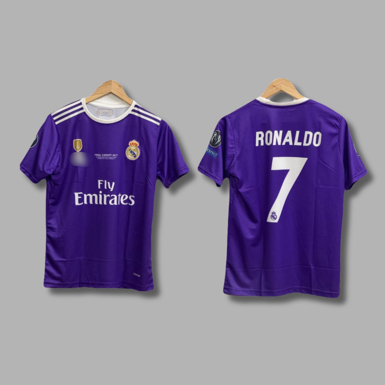 Purple 2016-17 Real madrid jersey Ronaldo Half Sleeve Embroidery - P955 | Jersey Kada