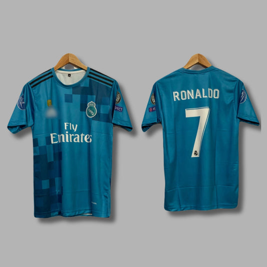 Real Madrid 2017/18 third kit Ronaldo Half Sleeve Embroidery -P183 | Jersey Kada