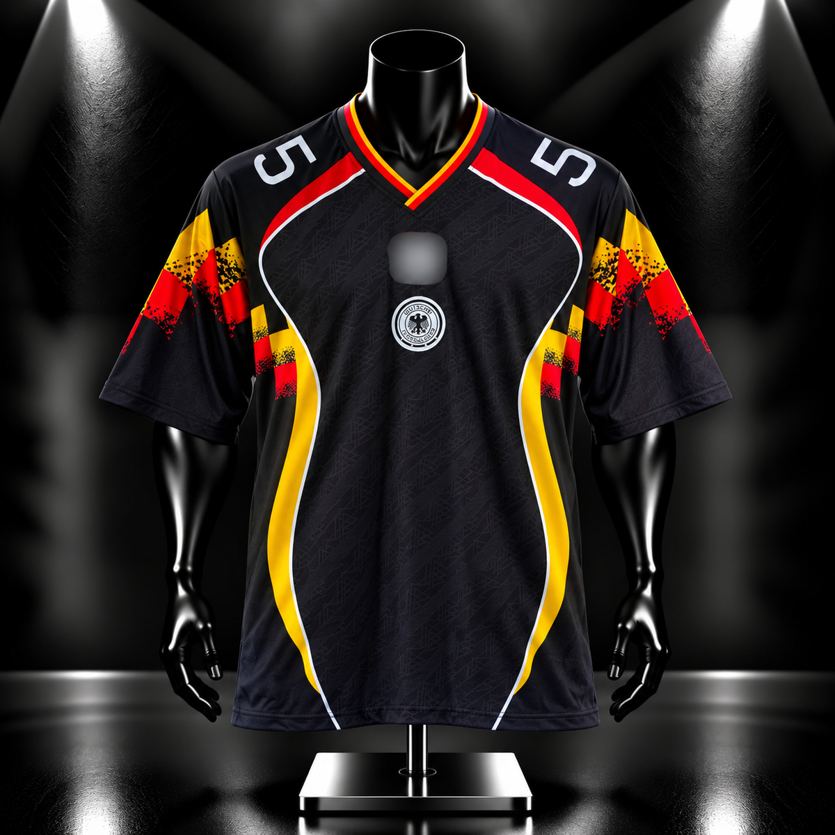 Beckenbauer Germany Five Sleeve Collar Embroidery- P2318 | Jersey Kada