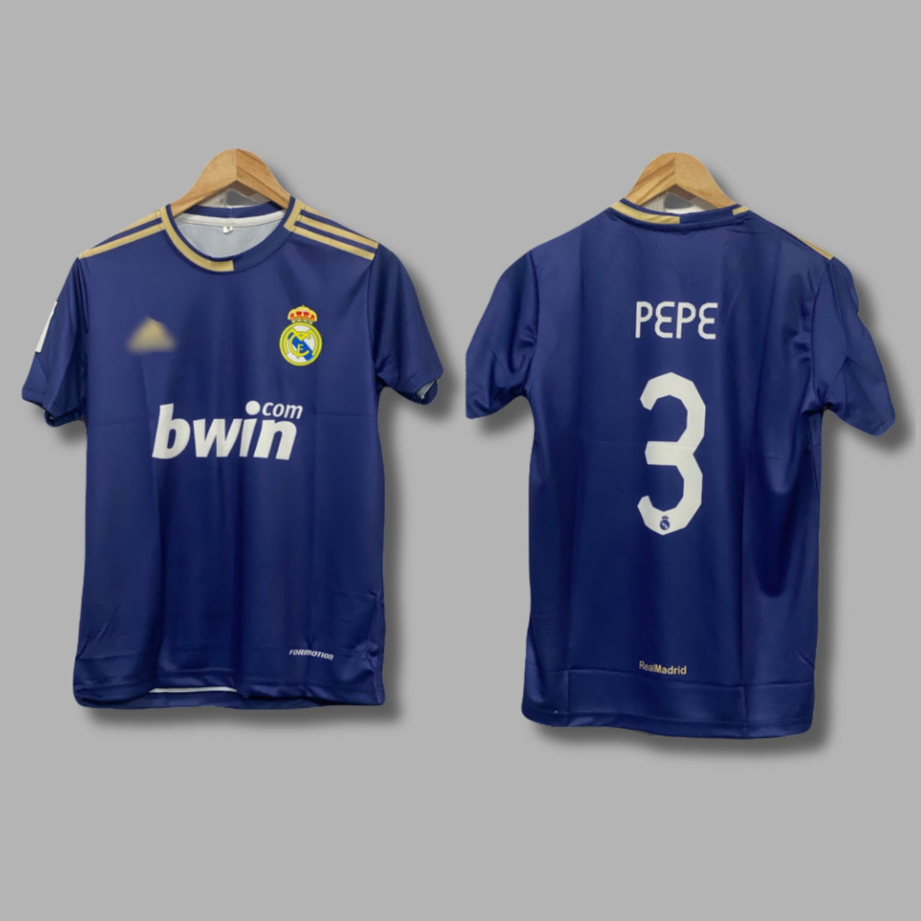 Real Madrid 2007-08 Away kit pepe Half sleeve Sublimation - P652 | Jersey Kada
