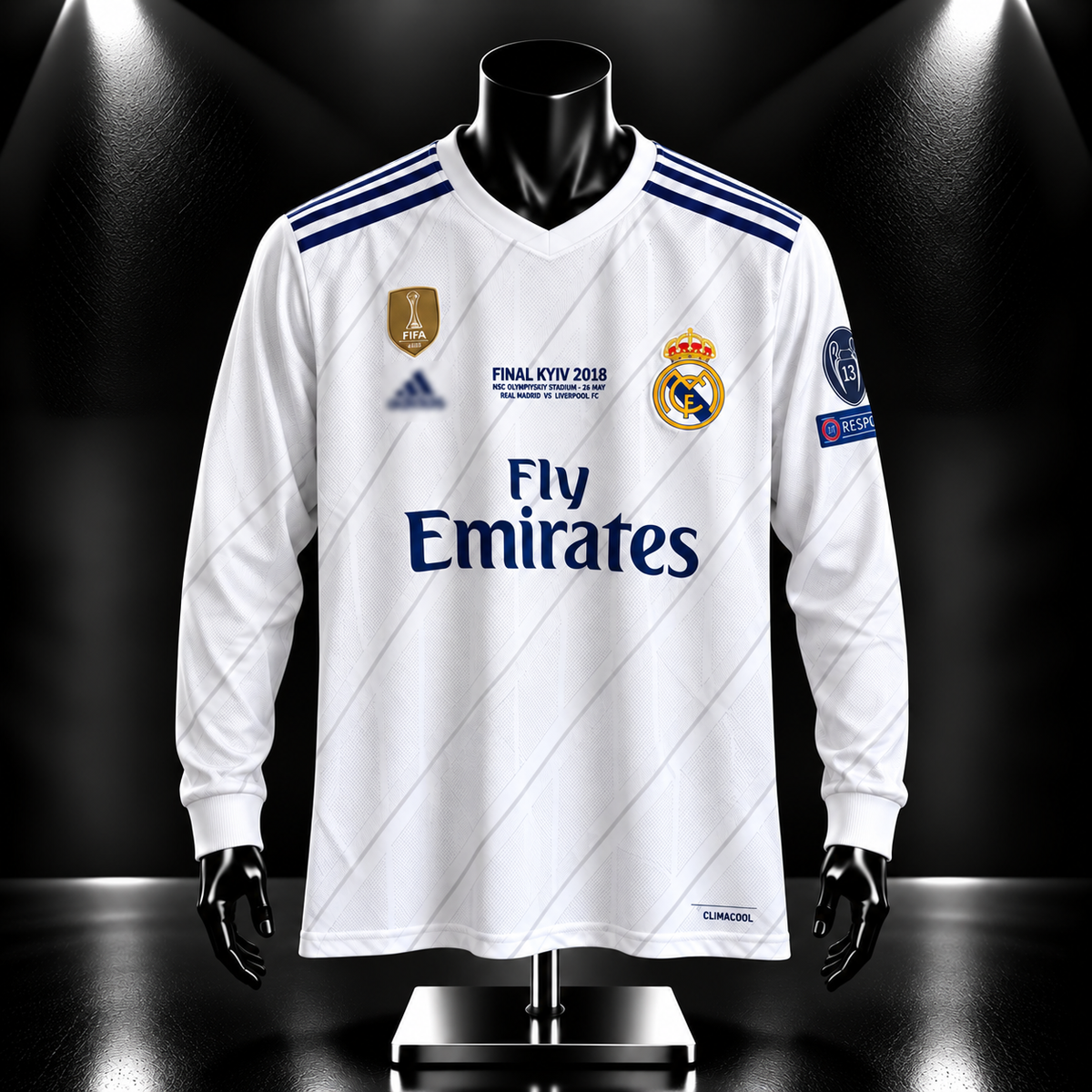 Real Madrid 2018 UCL FINAL  Ronaldo Full Sleeve Embroidery P406 | Jersey Kada