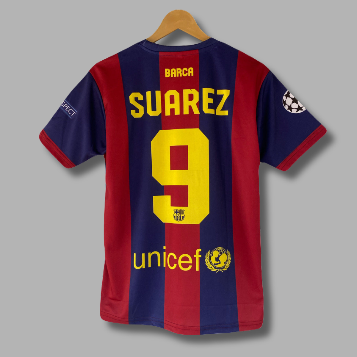 Suarez Barcelona Home 2015-2016 Embroidery Half sleeve Jersey - P2652 | Jersey Kada