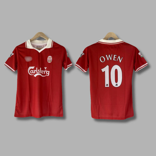 Liverpool 1996-98 M.Owen Half Sleeve Collar Embroidery- P2098 | Jersey Kada