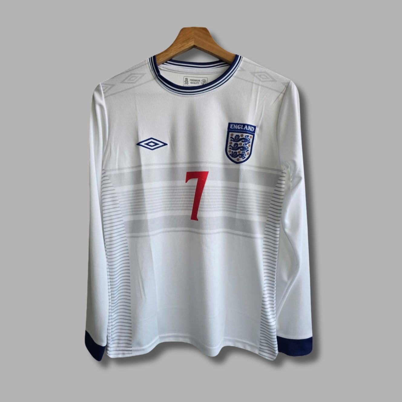 England 2000-01 Home Beckham Full Sleeve Embroidery - P645 | Jersey Kada