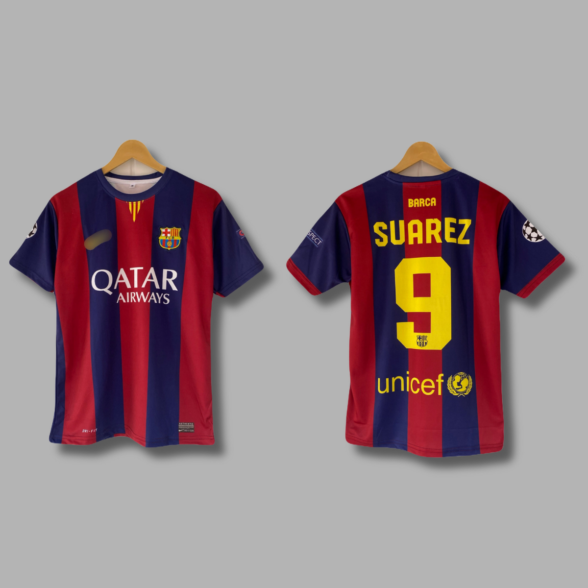Suarez Barcelona Home 2015-2016 Embroidery Half sleeve Jersey - P2652 | Jersey Kada