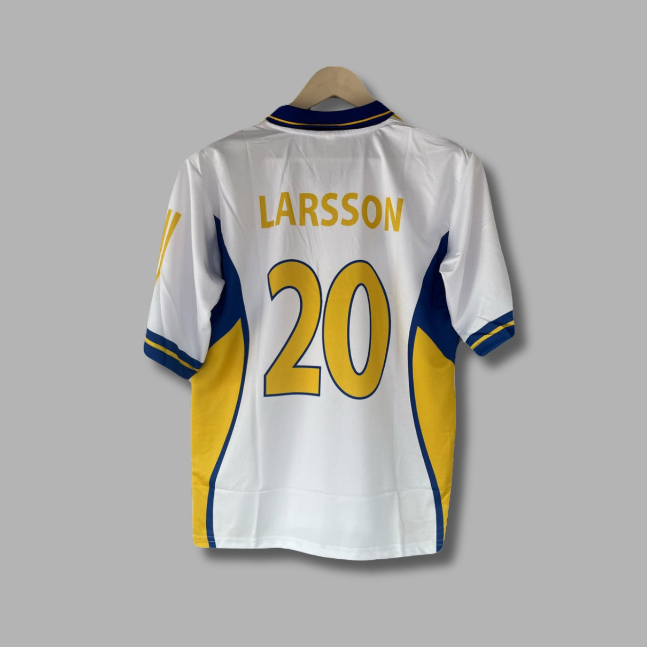 Sweden 2000 Larsson Away Five Sleeve Collar Embroidery |P1731 Jersey Kada