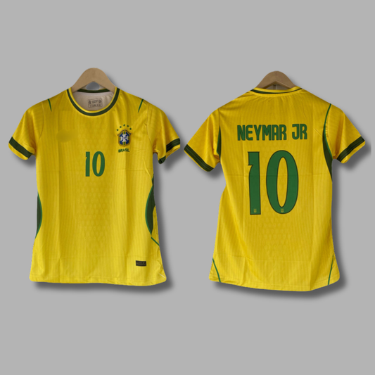 Neymar JR Brazil Home Half Sleeve Embroidery - P2147 | Jersey Kada