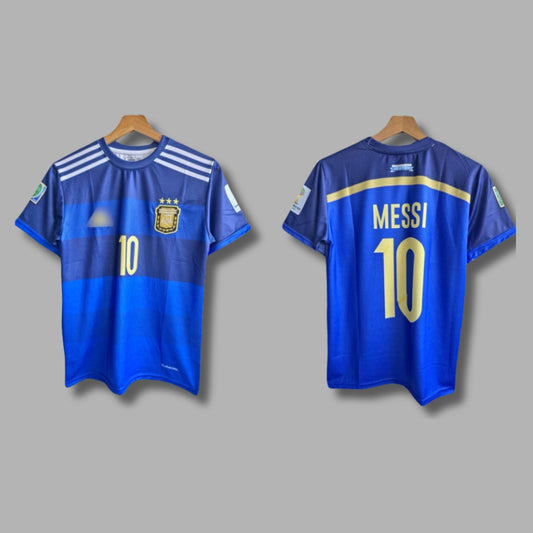 Argentina 2014 Away Messi Half Sleeve Embroidery -P129 | Jersey Kada
