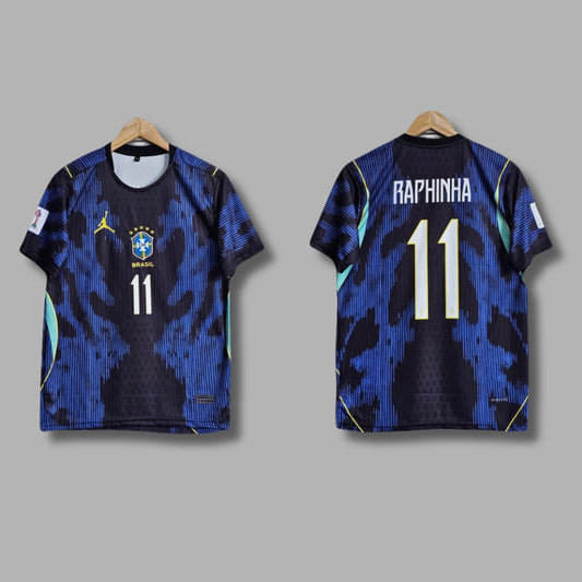 Brazil 2026 worldcup Away Raphinha Half sleeve Embroidery | Jersey Kada