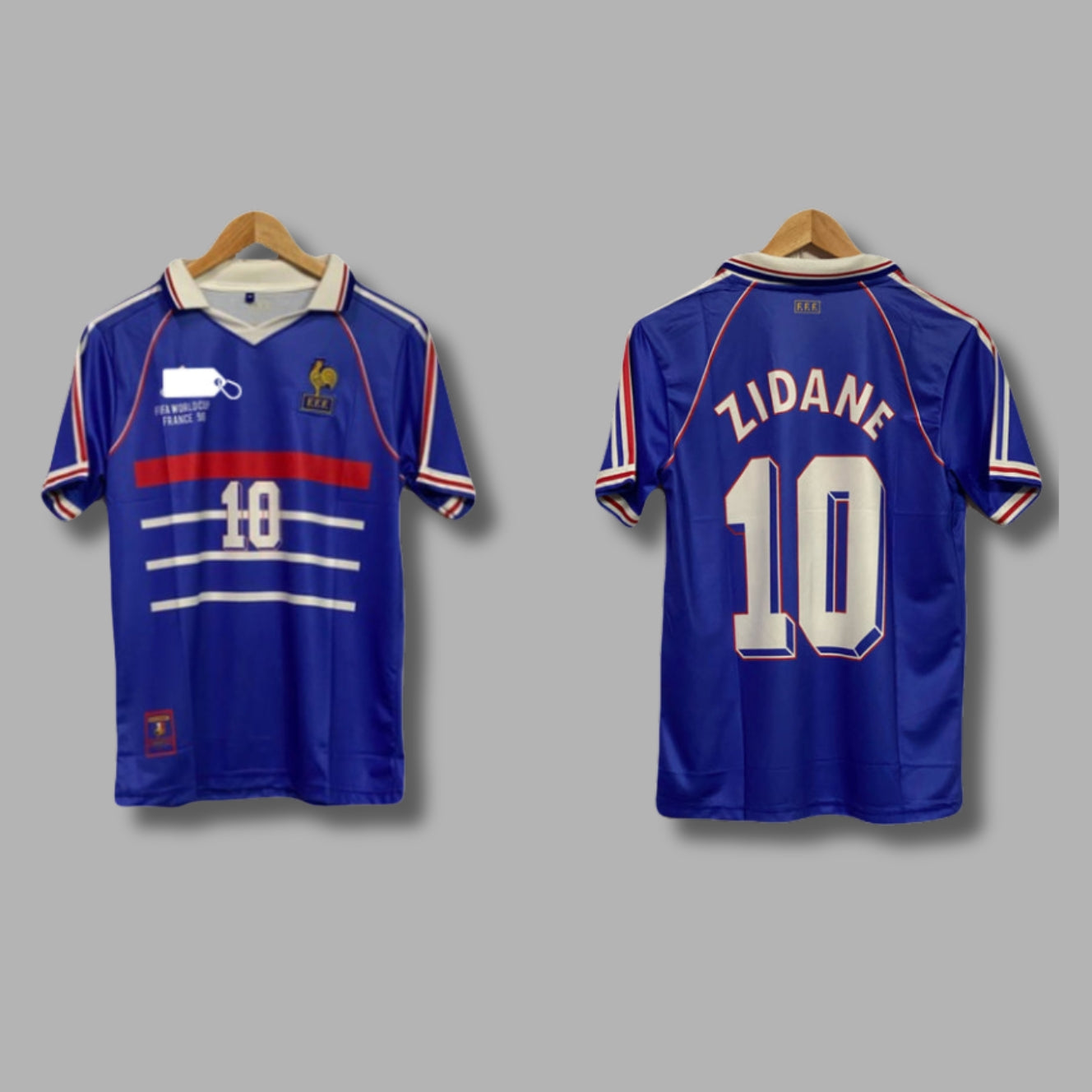 France 1998 world cup zidane home jersey - P431 ms retro store
