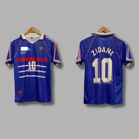 France 1998 world cup zidane home jersey - P431 ms retro store