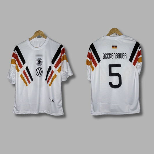 Germany 1996 Beckenbauer Home Five Sleeve Sublimation | Jersey Kada